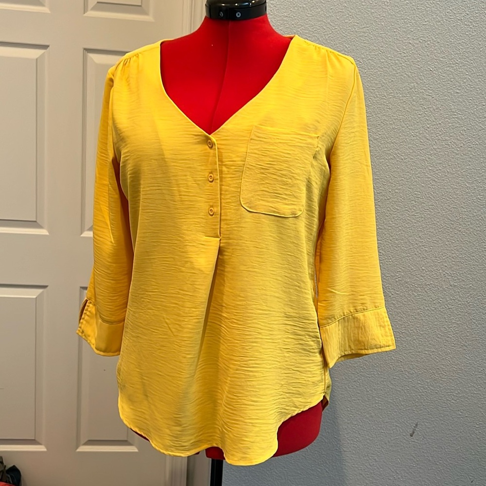 Like new Fred and David yellow blouse.  Never Worn.